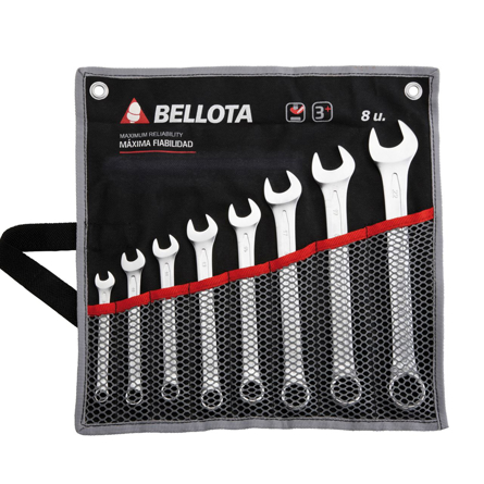 Imagen de Juego llaves combinadas Bellota 6491-8 BS
