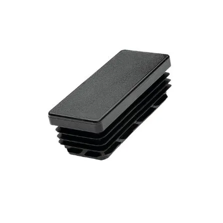 Imagen de Tapón contera rectangular negro Fortaps