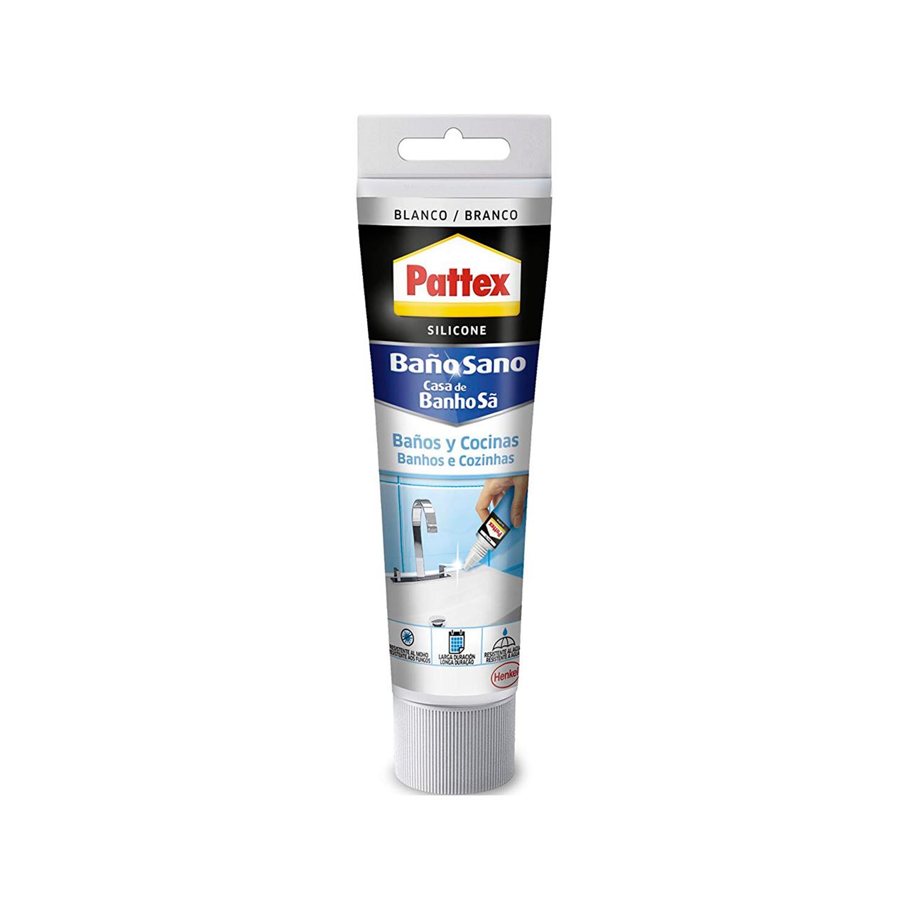 Silicona blanca baño Pattex 50 ml. - Suministros Urquiza