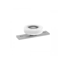 Imagen de Rodillo nylon con rodamiento y fijación plana Aumon