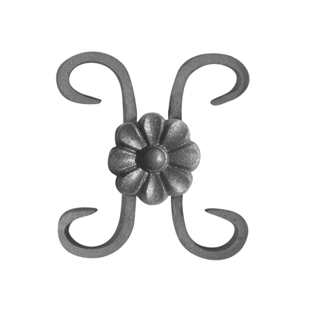 Imagen de Roleo fundido con flor 95x105x16 mm