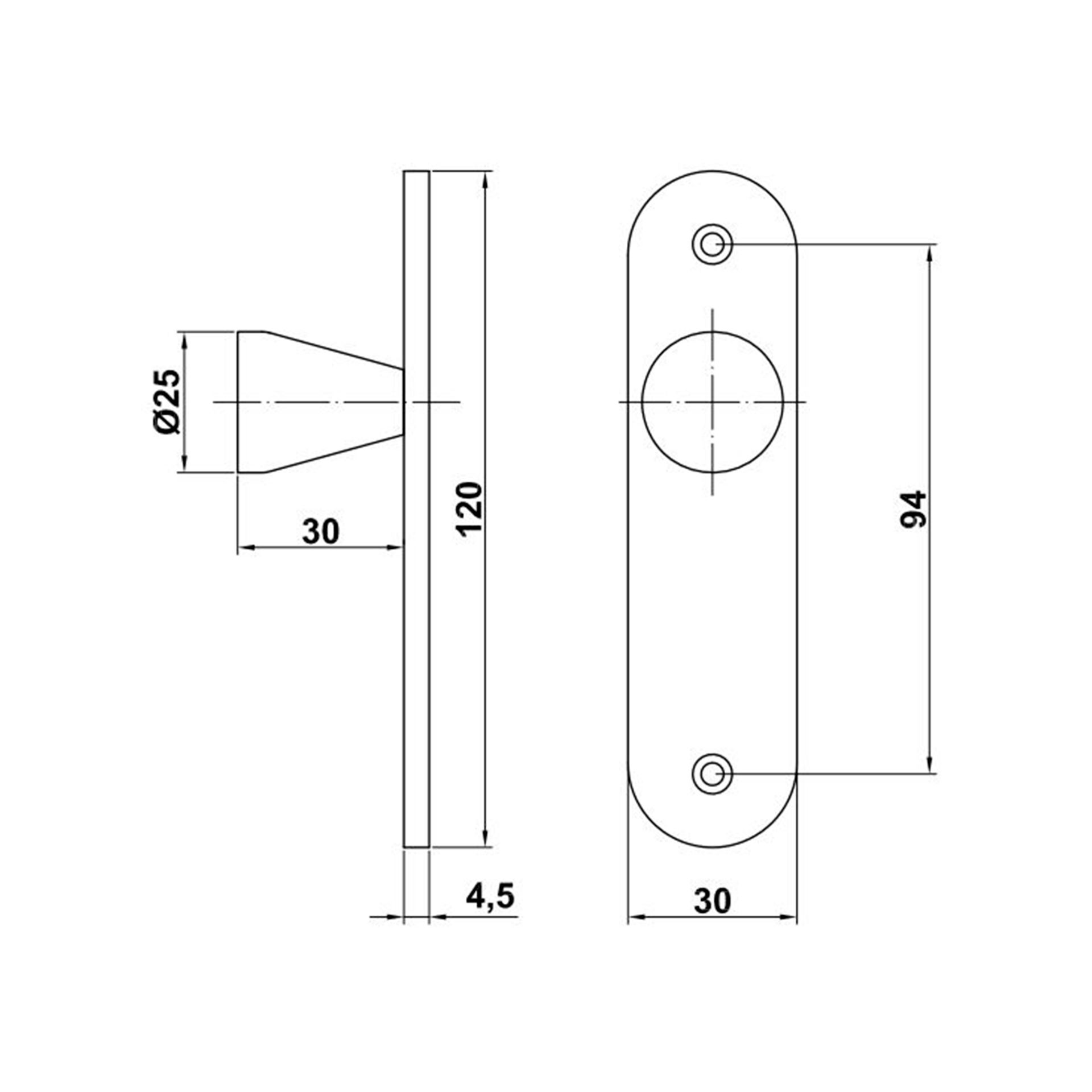 Amig - Escudo Redondo de Seguridad para Cerraduras Mod. 40 | Ø 65 mm | Con  Placa Antitaladro y Tuercas Antirrobo | Anillo Exterior Macizo | Latón