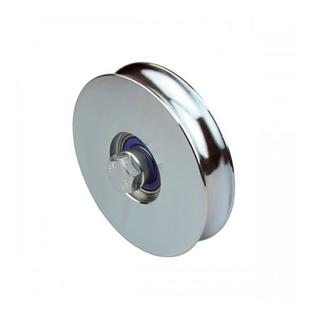 Imagen de Rueda canal redonda fijación con tornillo puerta corredera Aumon