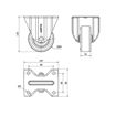 Imagen de Rueda fija poliuretano 80 mm 100 Kg sin freno Alex INOX