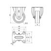 Imagen de Rueda fija nylon 125 mm 350 Kg sin freno Alex TV-TN