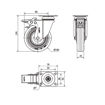 Imagen de Rueda giratoria goma 100 mm 70 Kg Alex BH-PGI