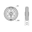 Imagen de Rueda goma 200 mm 300 kg Alex 2-0078