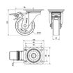 Imagen de Rueda giratoria poliamix 100 mm 200 kg Alex ZV-UT