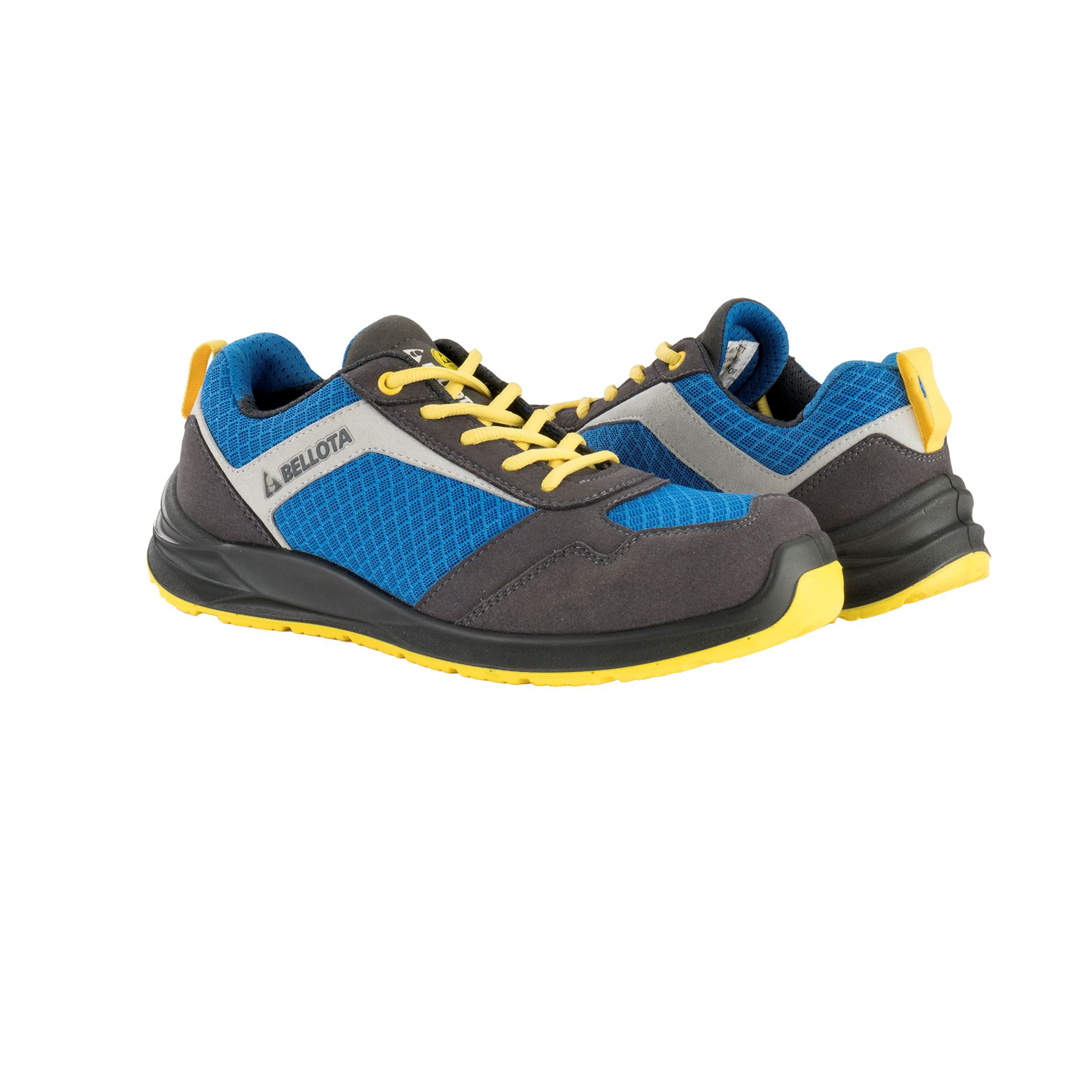 Carne de cordero Novia equilibrio Zapato seguridad S1P Bellota Flex azul-amarillo FTW05 - Suministros Urquiza
