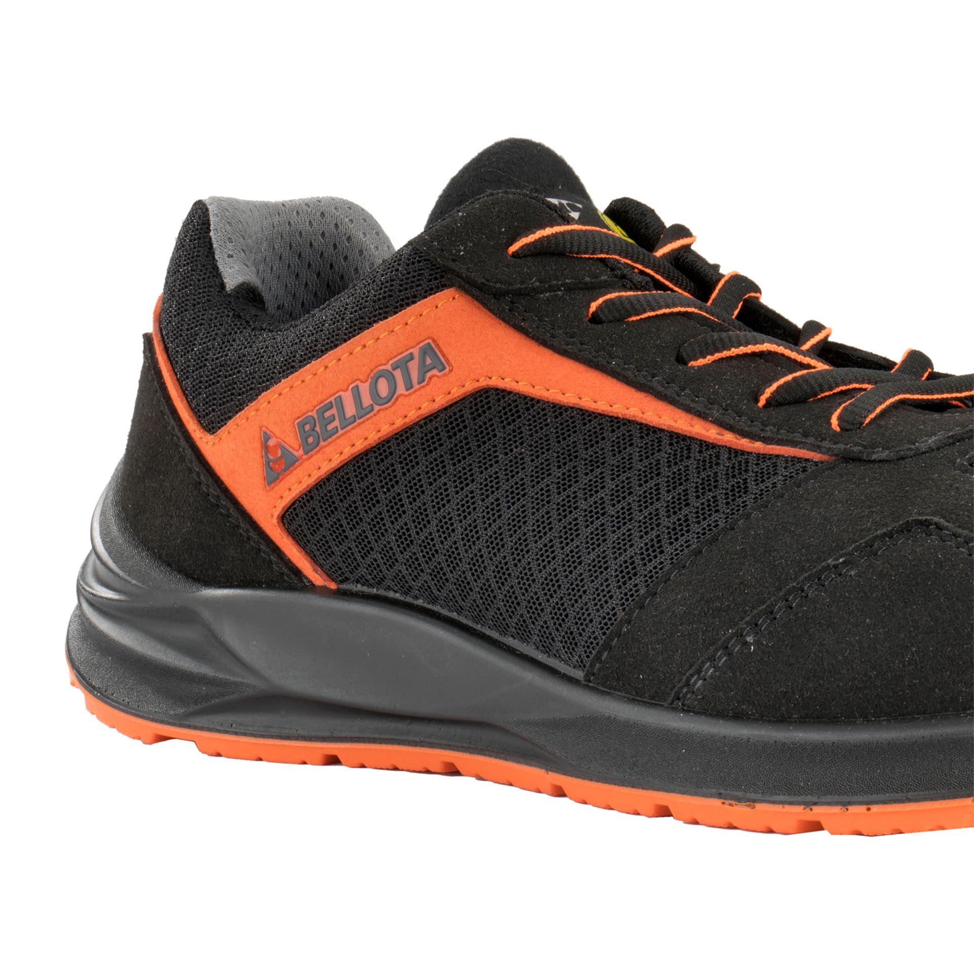 Zapato seguridad S1P Bellota negro-naranja FTW05 - Suministros Urquiza