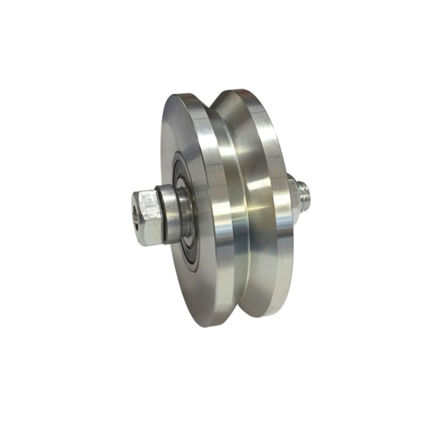 Imagen de Rueda corredera doble rodamiento con engrasador canal angular Aumon