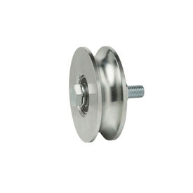Imagen de Rueda corredera doble rodamiento con tornillo canal redondo Aumon