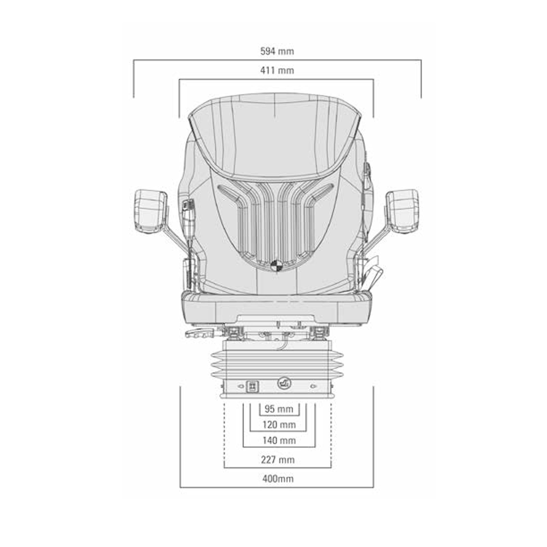 Asiento tractor suspensión mecánica Grammer DS44 - Suministros Urquiza