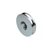 Imagen de Rueda corredera fijación con tornillo canal redondo inoxidable Aumon