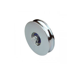 Imagen de Rueda corredera fijación con tornillo canal redondo inoxidable Aumon