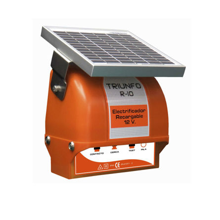 Pastor eléctrico solar ZERKO SOLAR RECARGABLE 10W (batería y panel  INCLUÍDOS)