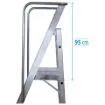 Imagen de Escalera móvil con plataforma plegable KTL 2XL de aluminio