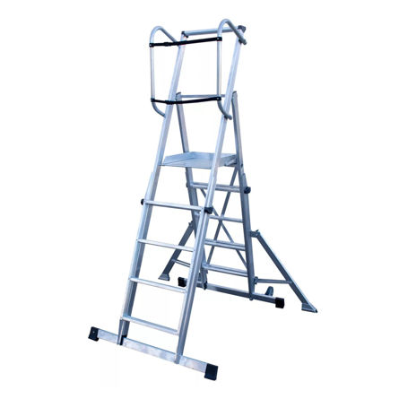 Imagen de Escalera móvil con plataforma telescópica plegable KTL Telex 45