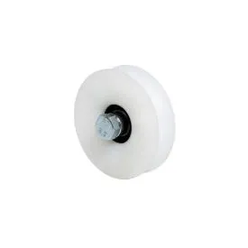Imagen de Rueda nylon para puertas correderas canal redonda con tornillo Aumon