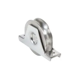 Imagen de Rueda para puertas correderas canal redondo con soporte atornillar inox Aumon