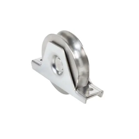 Imagen de Rueda para puertas correderas canal redondo con soporte atornillar inox Aumon