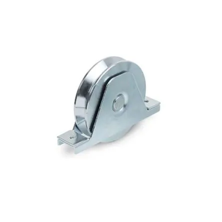Imagen de Rueda para puertas correderas canal angular con soporte soldar 2 rodamientos Aumon