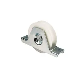 Imagen de Rueda para puertas correderas canal redondo nylon soporte atornillar Aumon