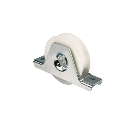 Imagen de Rueda para puertas correderas canal redondo nylon soporte interno atornillar Aumon