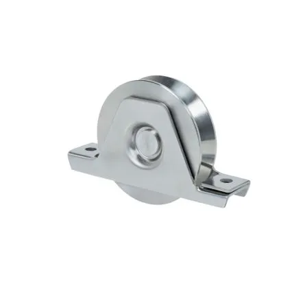 Imagen de Rueda para puerta corredera canal angular con soporte atornillar inox Aumon